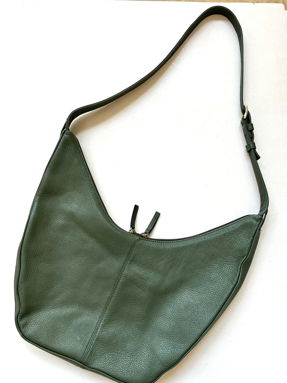 J.P. Ourse Green Leather Hobo Shoulder Bag Excellent Condition